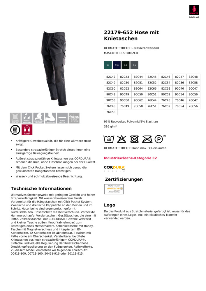 Datenblatt Zertifikat