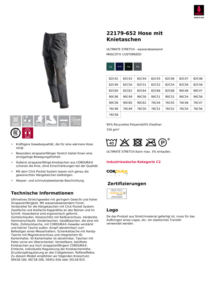 Datenblatt Zertifikat