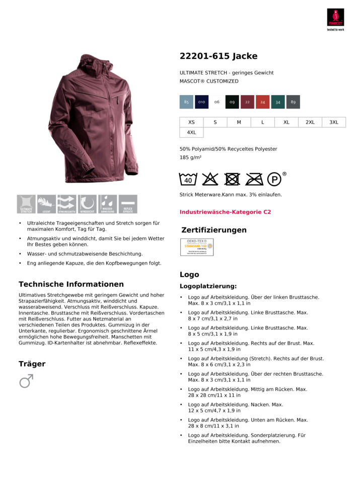 Datenblatt Zertifikat