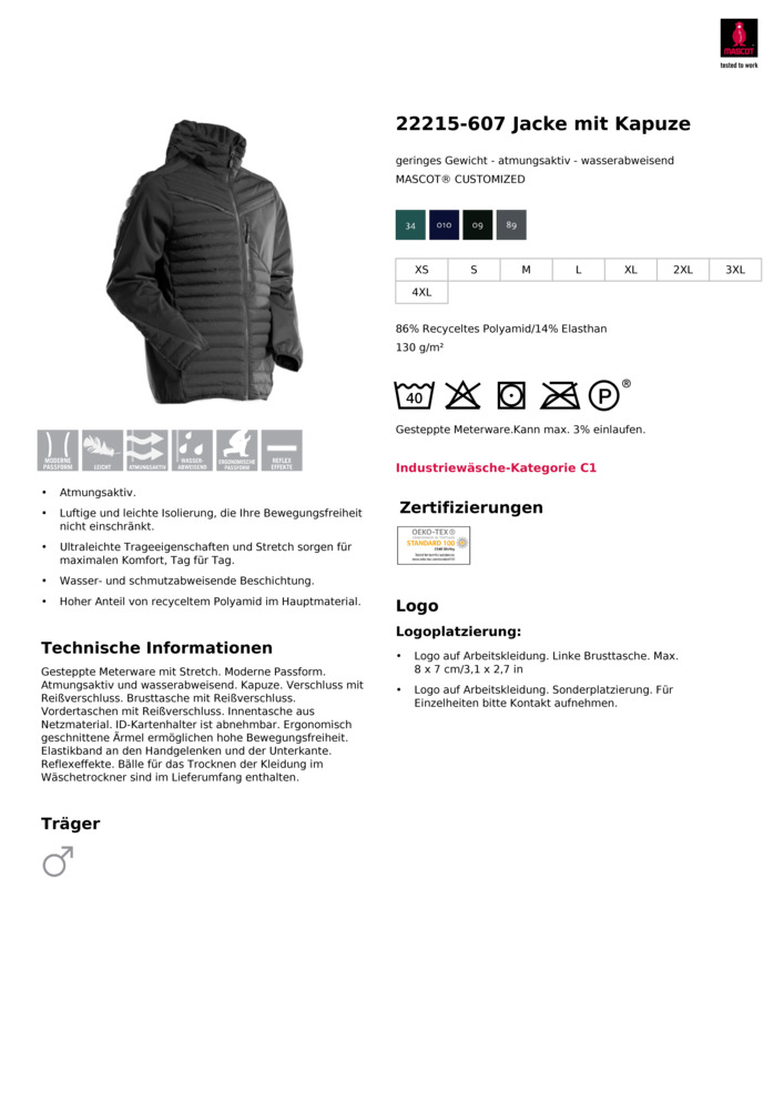 Datenblatt Zertifikat