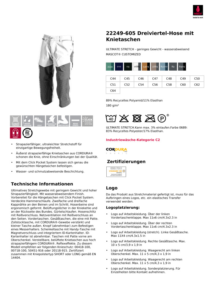Datenblatt Zertifikat
