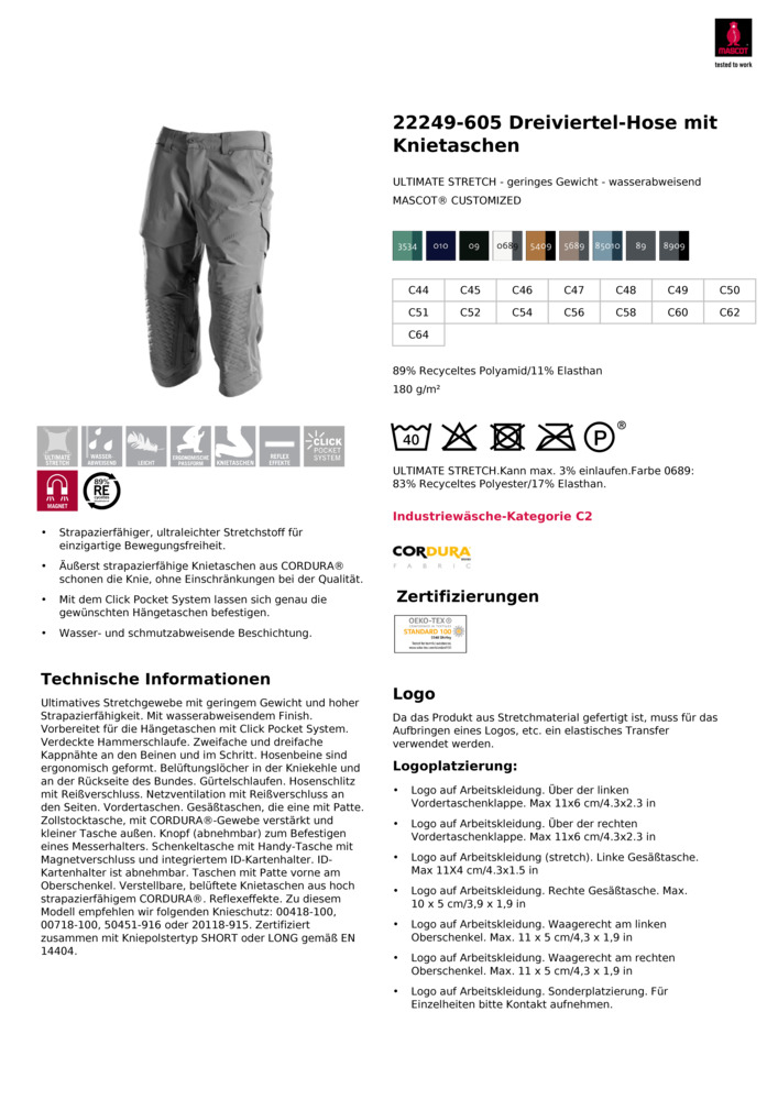 Datenblatt Zertifikat