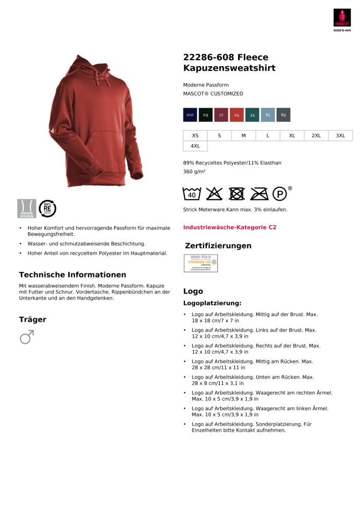 Datenblatt Zertifikat