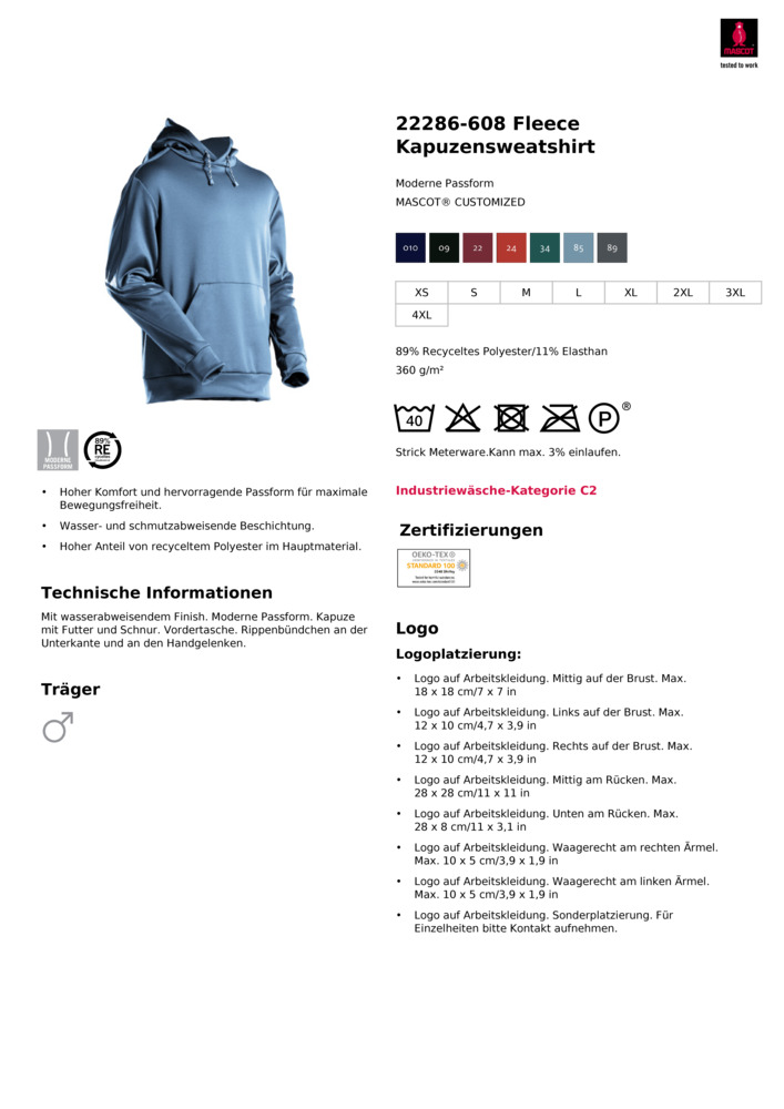 Datenblatt Zertifikat