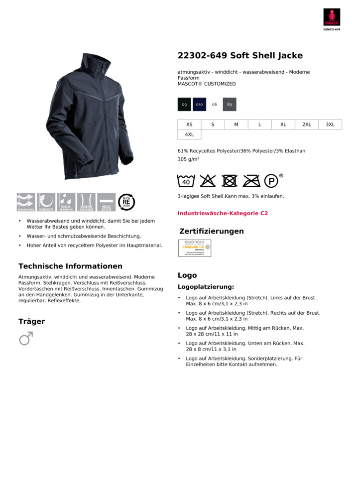 Datenblatt Zertifikat