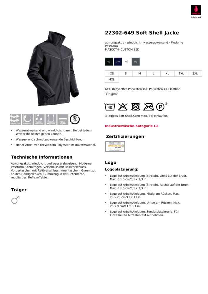 Datenblatt Zertifikat