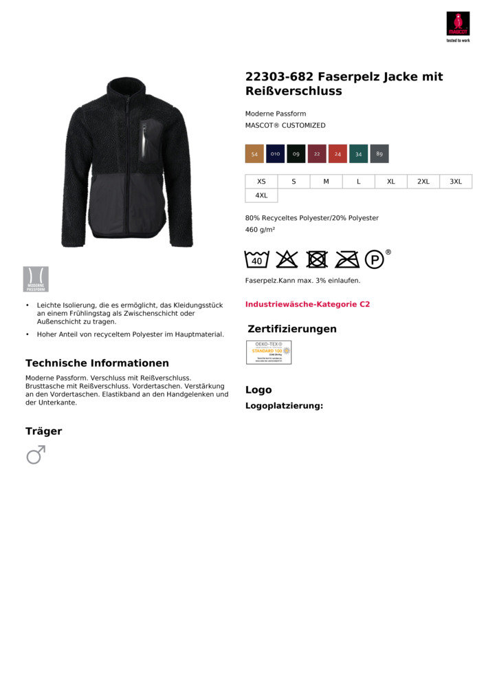 Datenblatt Zertifikat