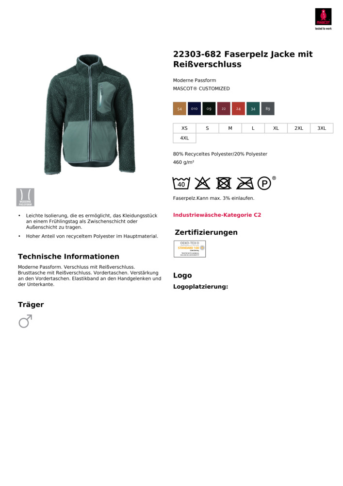 Datenblatt Zertifikat