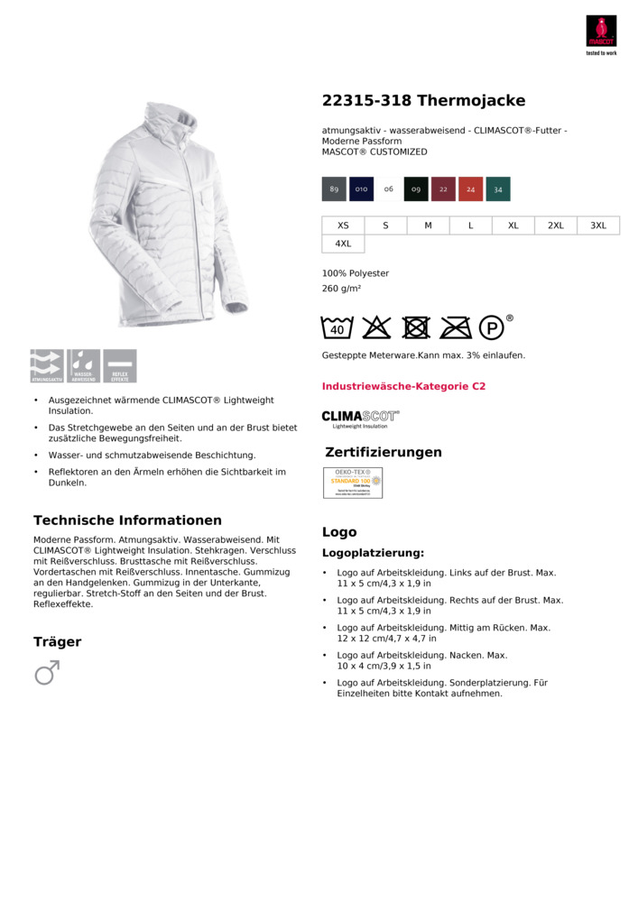 Datenblatt Zertifikat