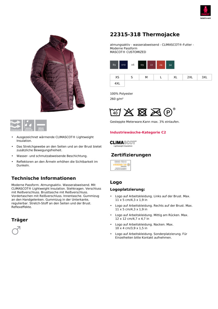 Datenblatt Zertifikat