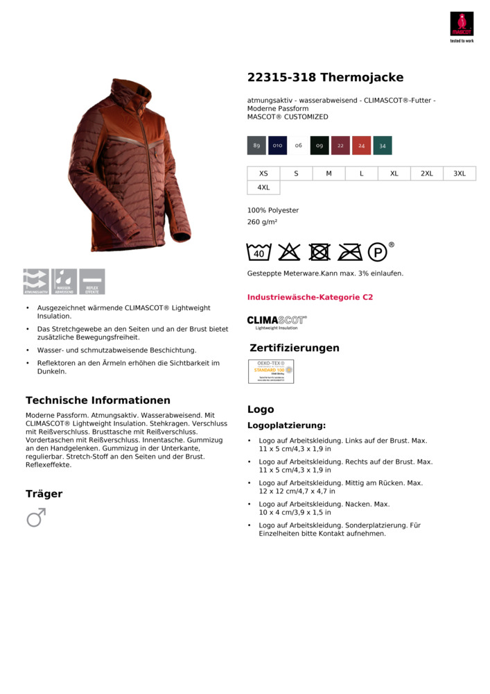 Datenblatt Zertifikat