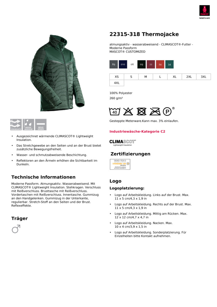 Datenblatt Zertifikat