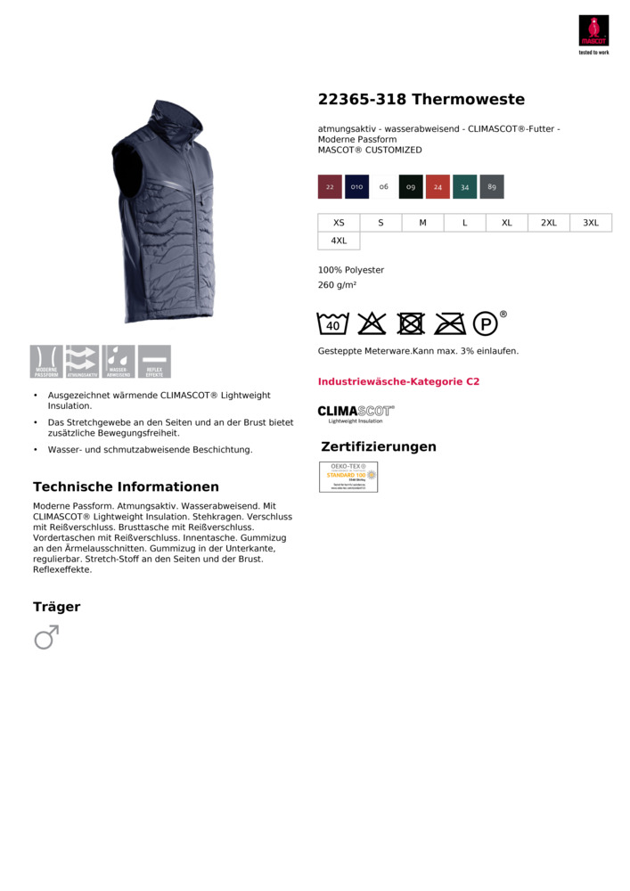 Datenblatt Zertifikat