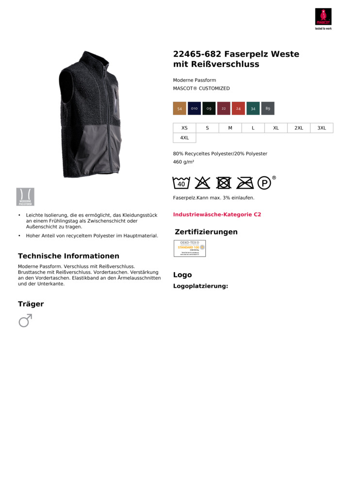Datenblatt Zertifikat