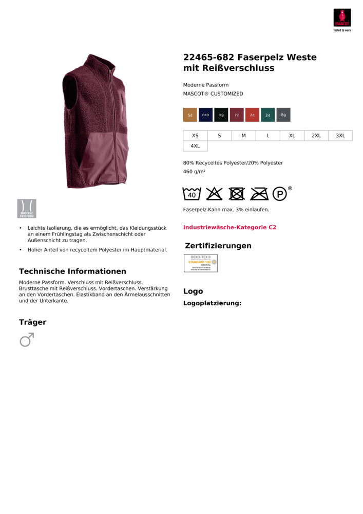 Datenblatt Zertifikat
