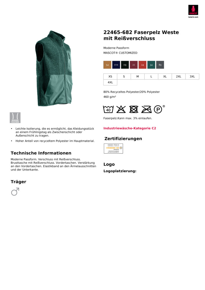 Datenblatt Zertifikat