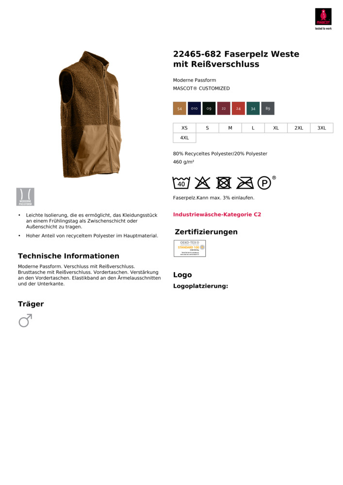 Datenblatt Zertifikat
