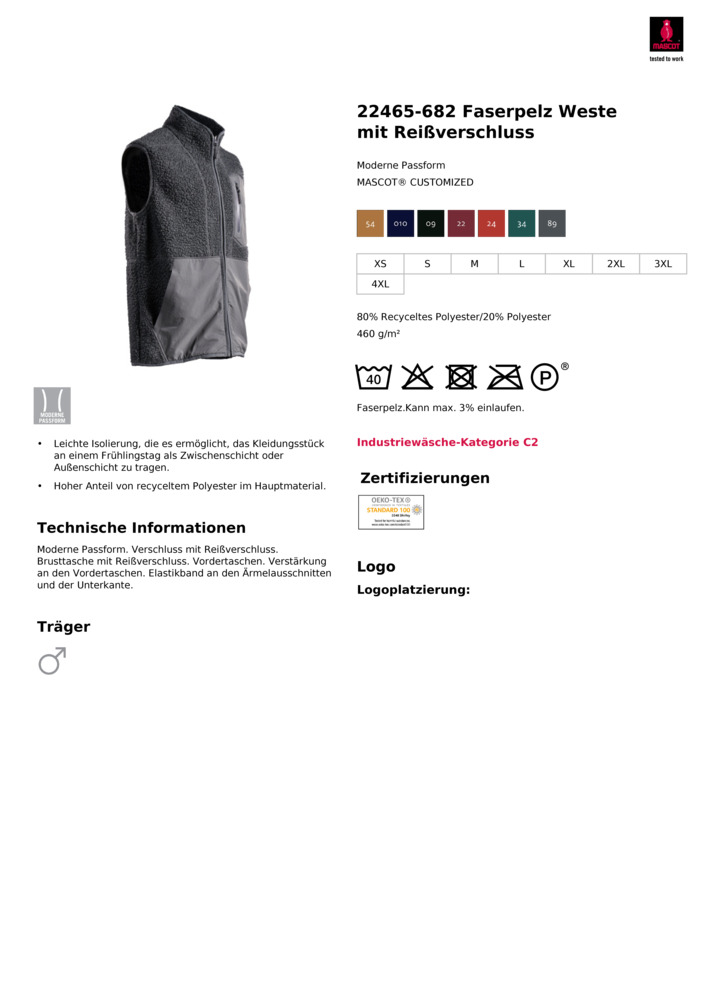 Datenblatt Zertifikat