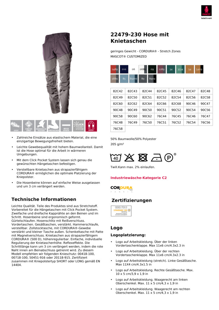 Datenblatt Zertifikat