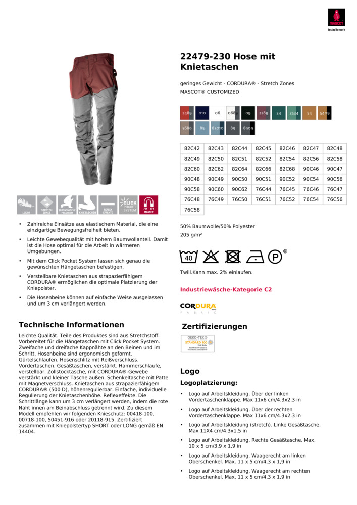 Datenblatt Zertifikat