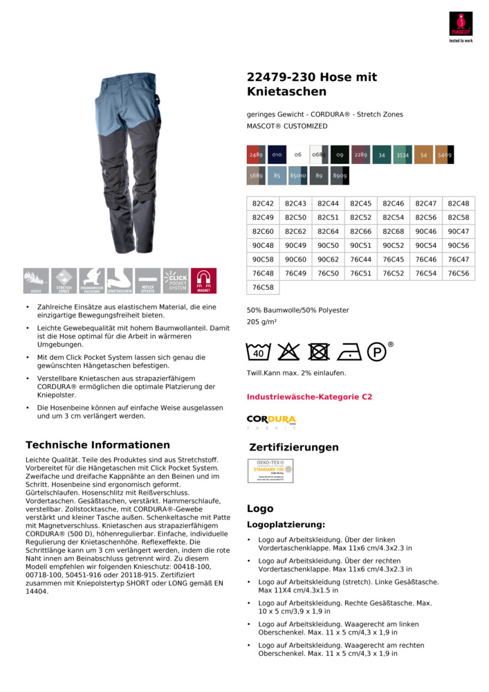 Datenblatt Zertifikat