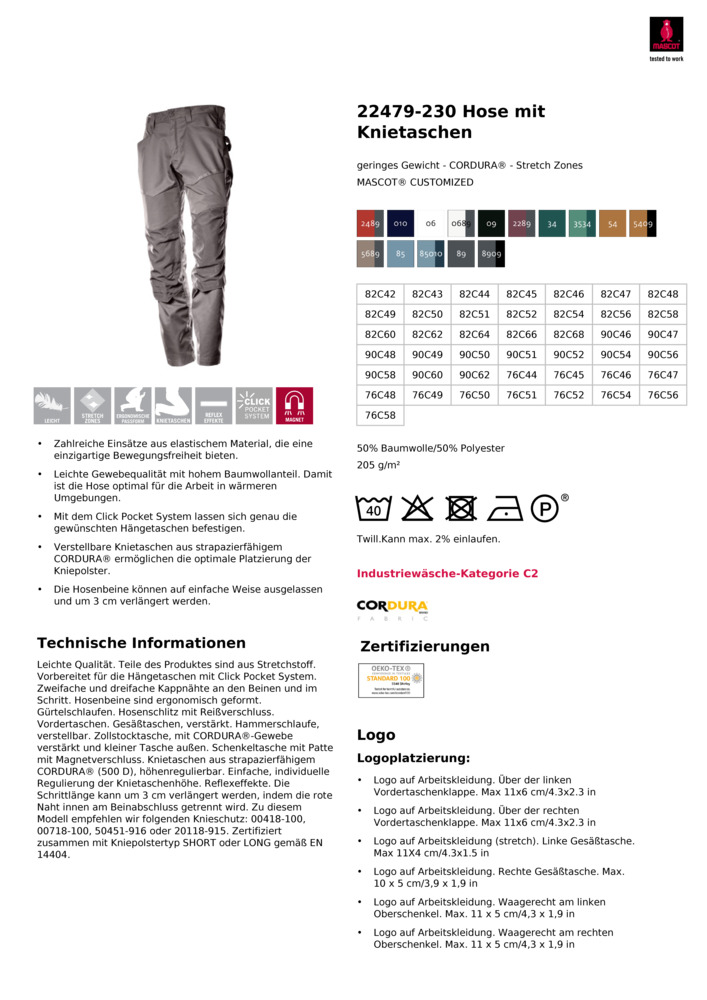 Datenblatt Zertifikat
