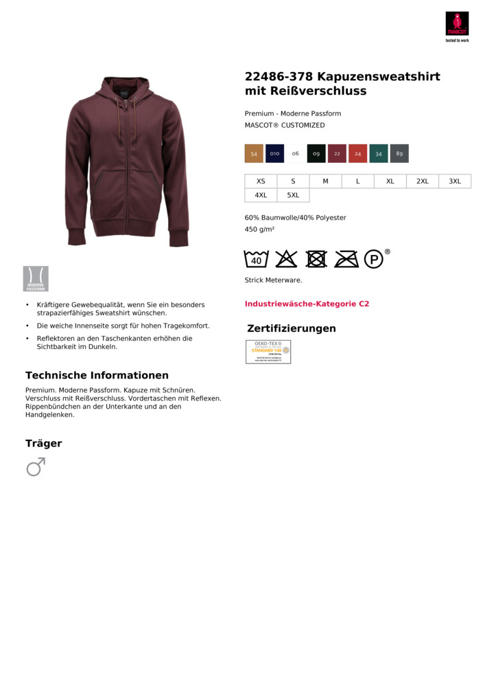 Datenblatt Zertifikat