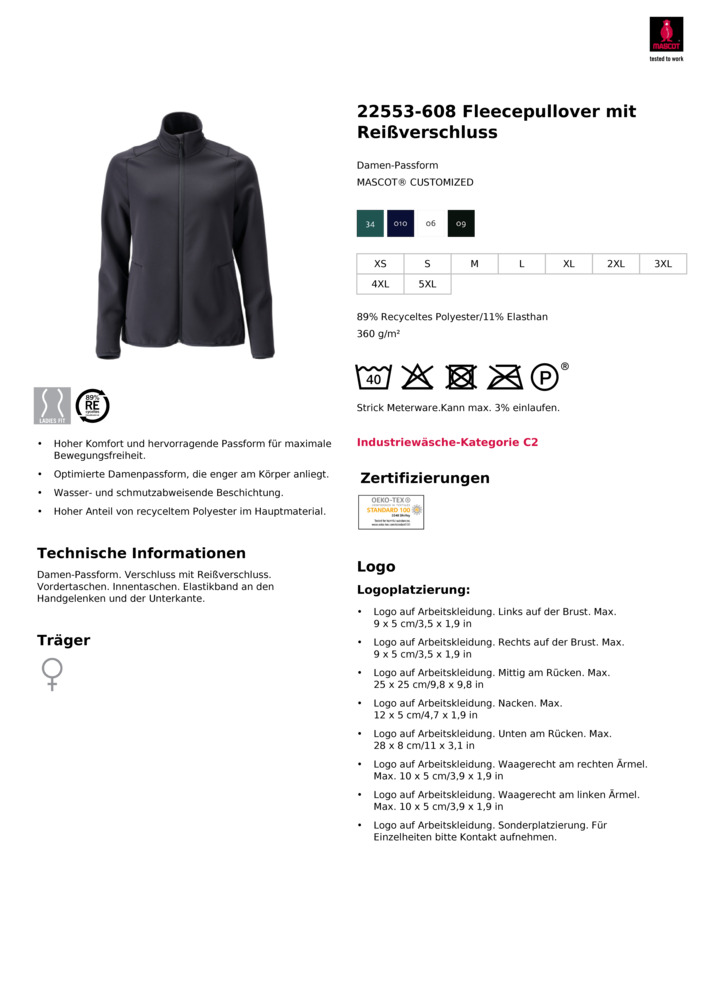 Datenblatt Zertifikat