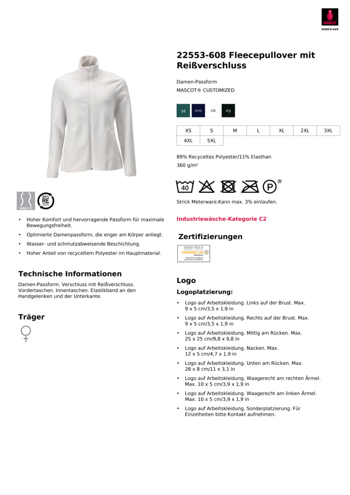 Datenblatt Zertifikat