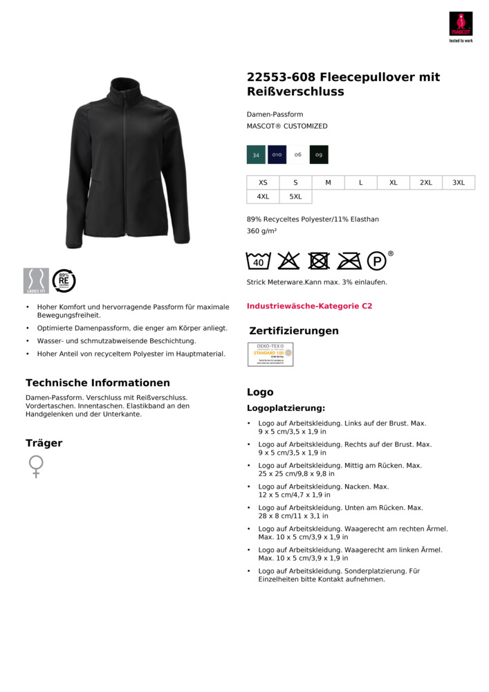 Datenblatt Zertifikat