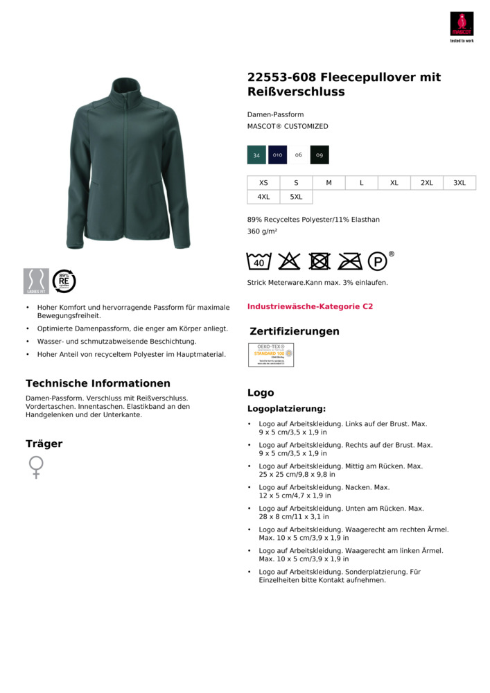 Datenblatt Zertifikat