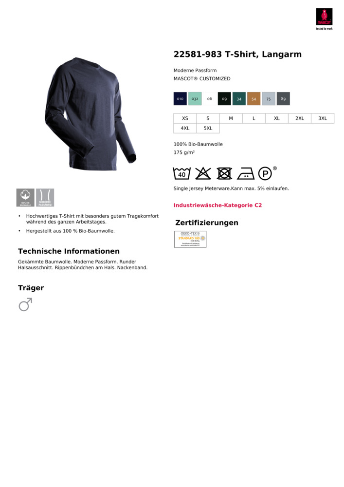 Datenblatt Zertifikat