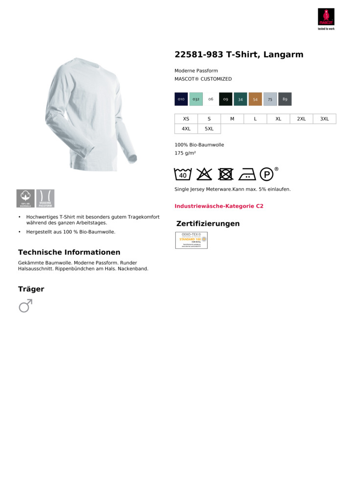 Datenblatt Zertifikat