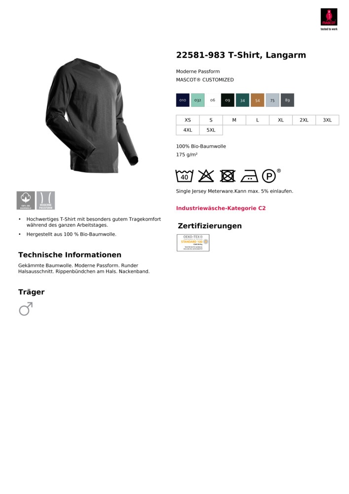 Datenblatt Zertifikat
