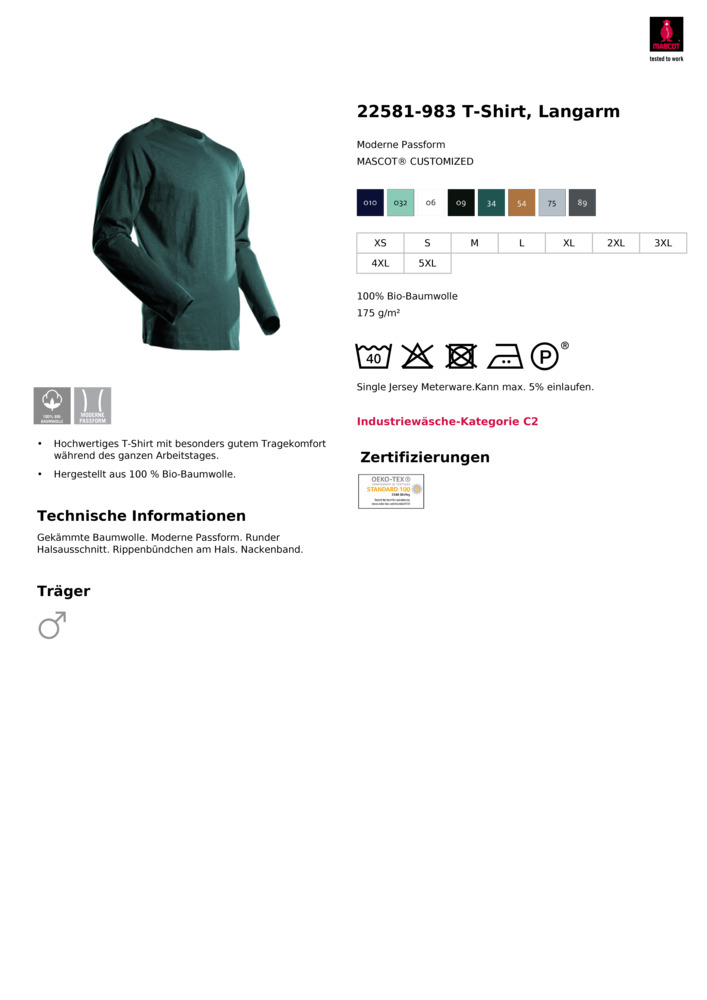 Datenblatt Zertifikat