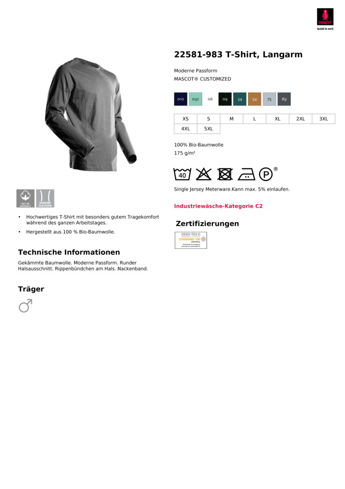 Datenblatt Zertifikat