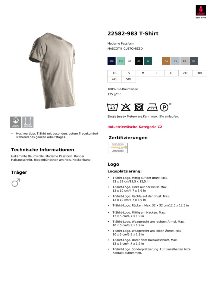 Datenblatt Zertifikat