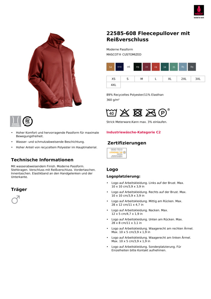 Datenblatt Zertifikat