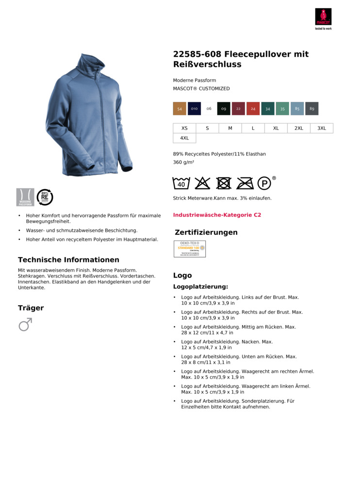Datenblatt Zertifikat
