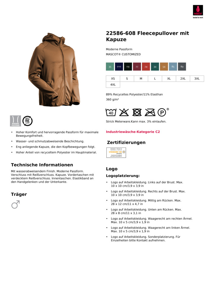 Datenblatt Zertifikat