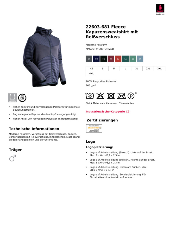 Datenblatt Zertifikat