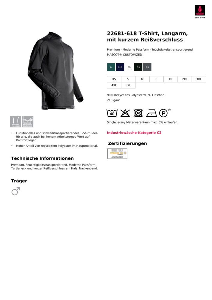 Datenblatt Zertifikat