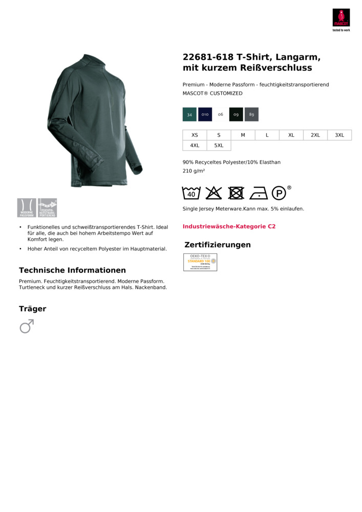 Datenblatt Zertifikat