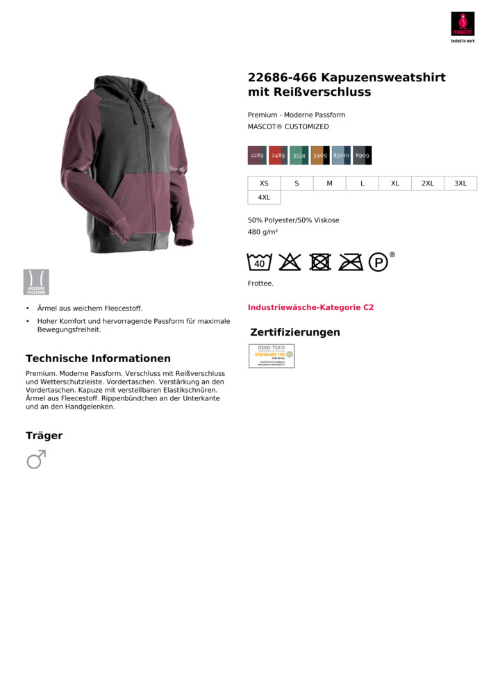 Datenblatt Zertifikat