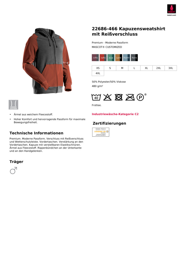Datenblatt Zertifikat