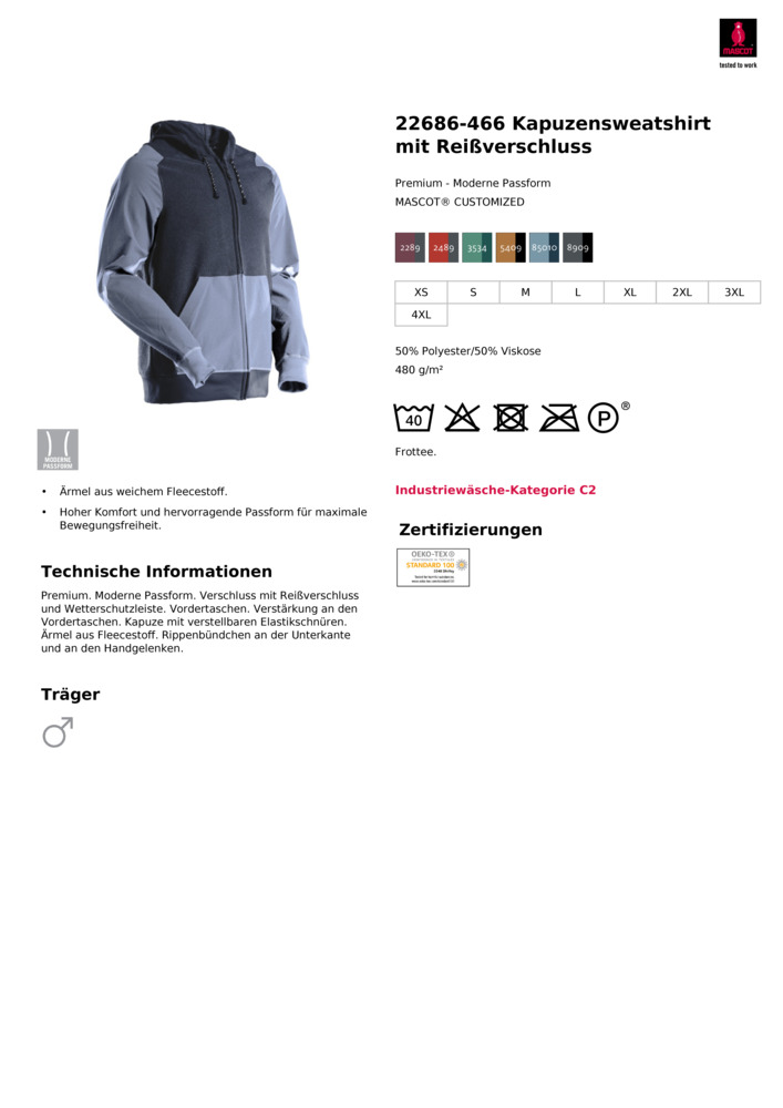 Datenblatt Zertifikat
