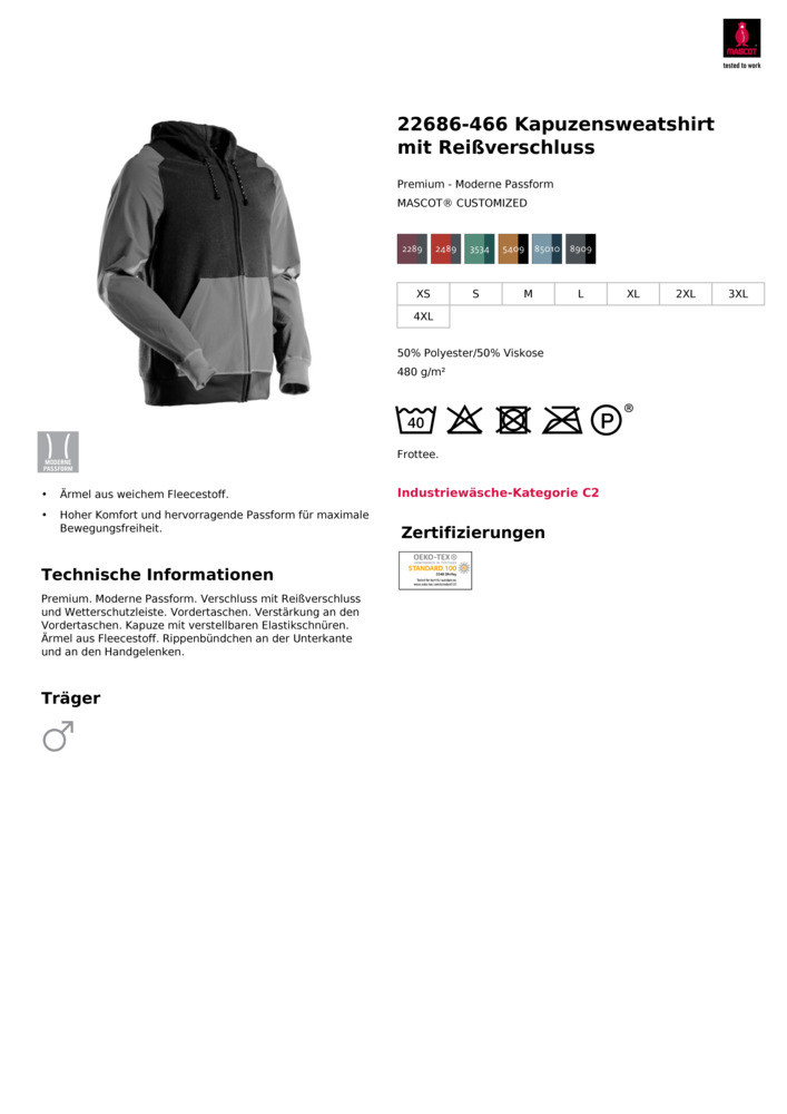 Datenblatt Zertifikat