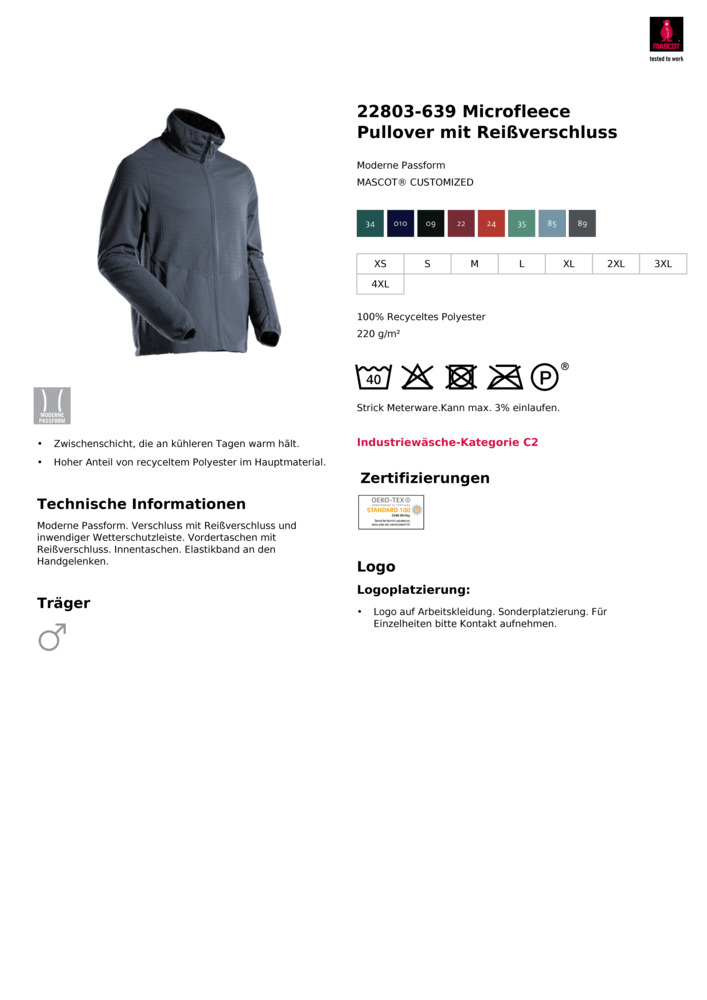 Datenblatt Zertifikat