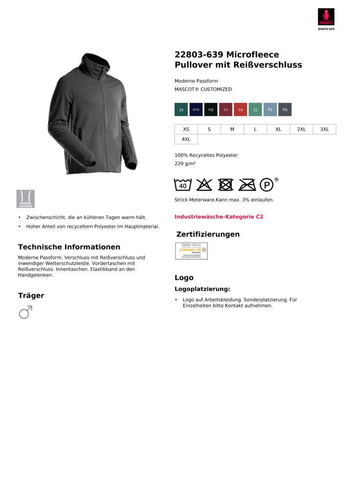 Datenblatt Zertifikat