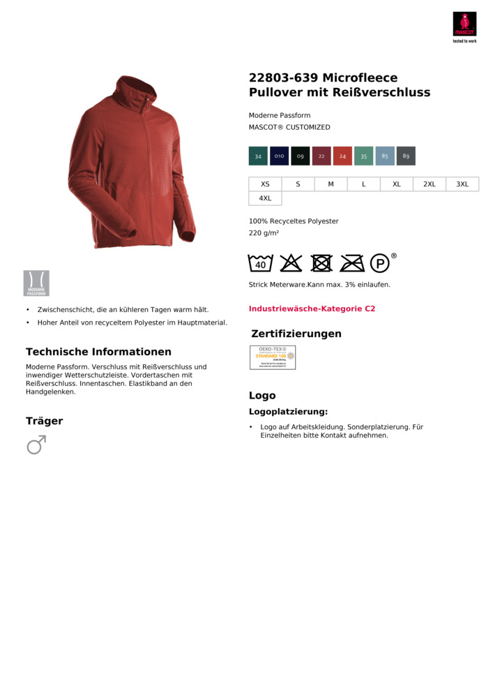 Datenblatt Zertifikat